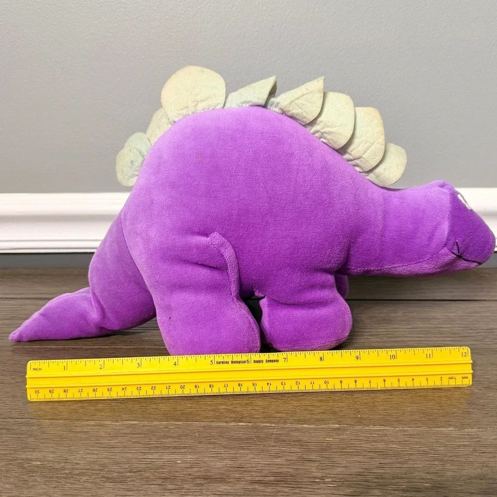 Vintage 1987 Applause Purple Stegosaurus Dinosaur‎ Plush Sleepy Eyes 12